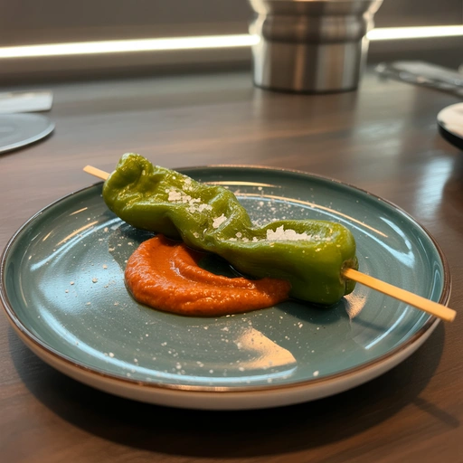 帕德龙辣椒串配罗梅斯科酱